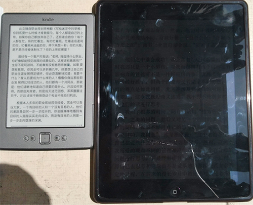 The New iPad vs Kindle Touch
